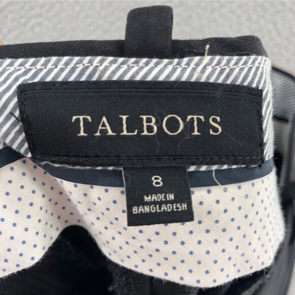 Talbots Pants Womens 8 Black Curvy Stretch Cropped Pockets Office Work Casual - Picture 5 of 11